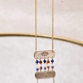 Lapis lazuli tijgeroog ketting Sanity