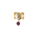 granaat ear cuff wave gemstone