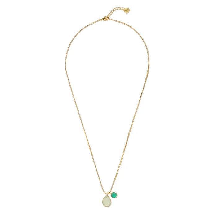 prehniet groene onyx ketting devote