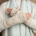 Handwarmers Granny Square Beige #113