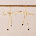 bow black onyx gold earrings-01