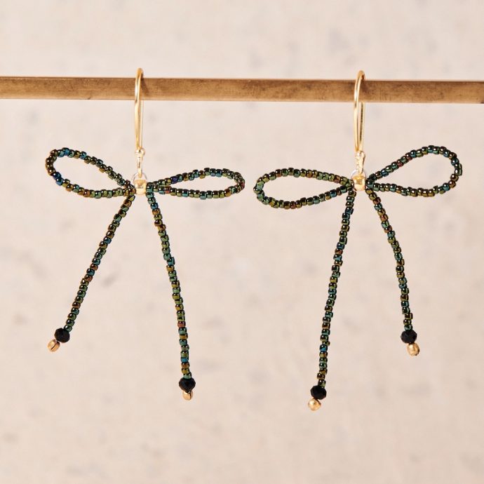 bow black onyx green earrings_01
