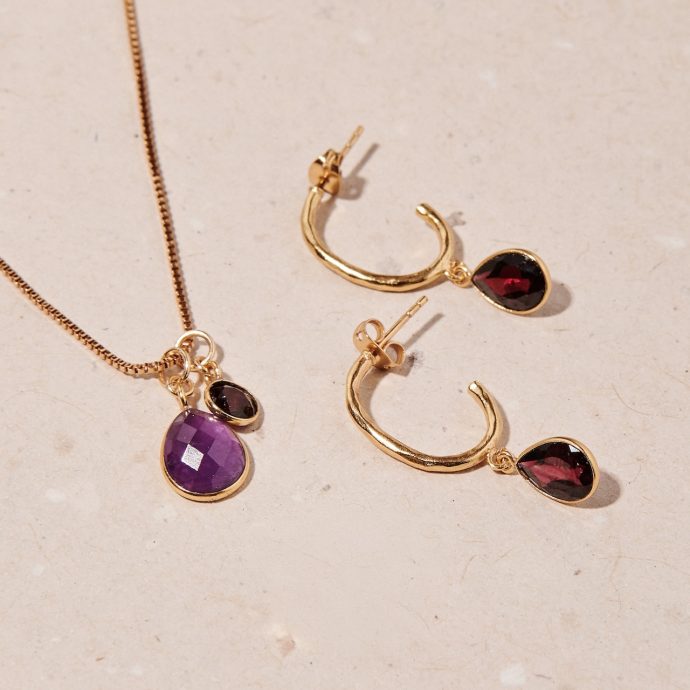 Amethist sieraden set